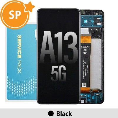 Tecguru-Samsung Galaxy A13 5G A136B LCD Screen Replacement Digitizer with Frame (Service Pack)-Black Tecguru-Samsung Galaxy A13 5G A136B LCD Screen Replacement Digitizer with Frame (Service Pack)-Black